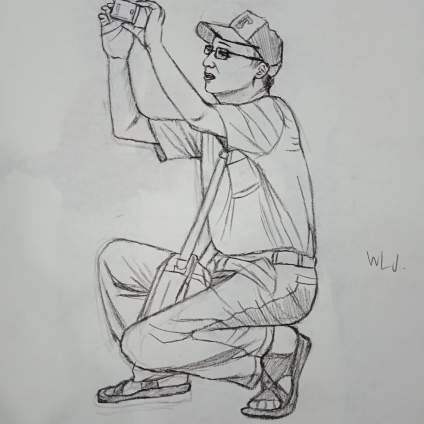 照着照片画的,请老师打分